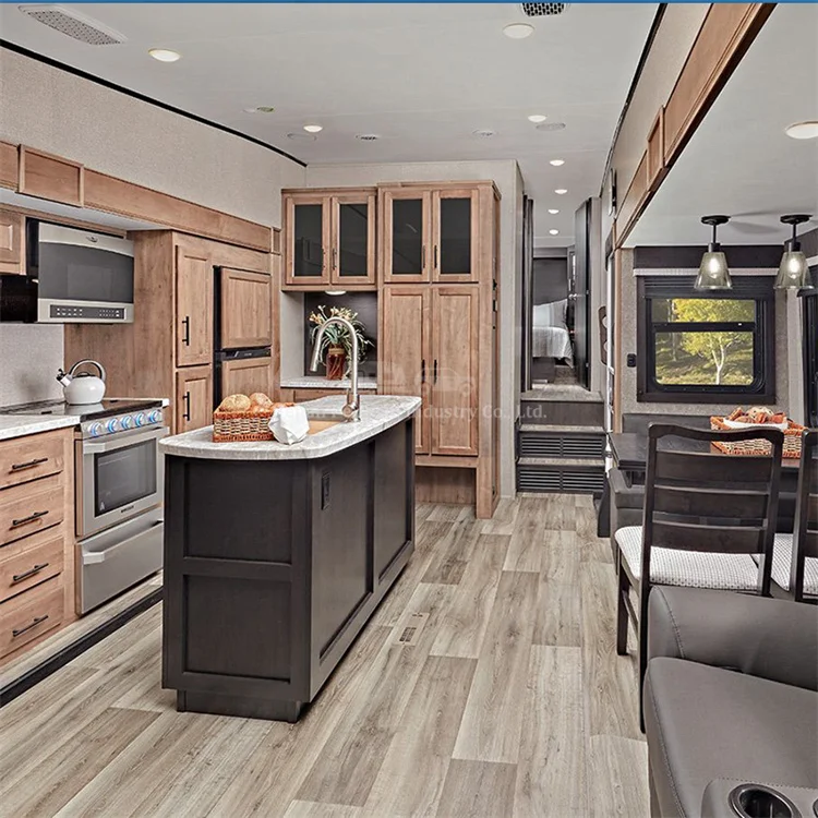 Large Size Luxury And High Quality 6-10 Person Mobile Motorhome Travel Trailer Camper Caravan 5Th Wheel Rv
