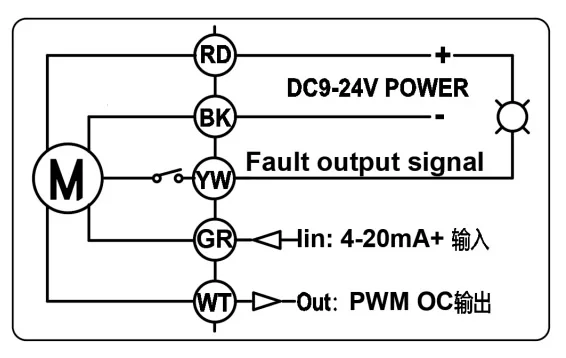 Tonheflow A20-M15-B3-C 3 way L port DN15 brass 4-20mA signal control DC9-24v proportional valve 0.5m cable