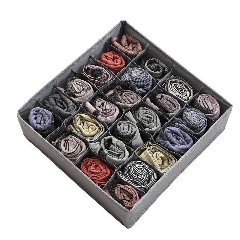 compartment foldable drawer socks bra underwear organizer box canvas storage box organizer of socks and underwear