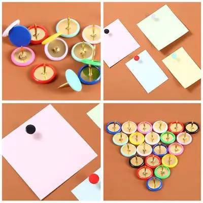 Wholesale office creative stationery 100 pcs 12 color selection cork board pushpin thumbtack