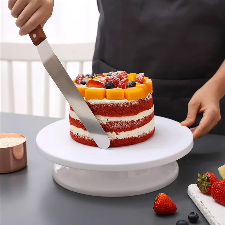 Home Kitchen Cake Baking Tools Rotating Cake Stand Plastic Turntable Cake Stand
