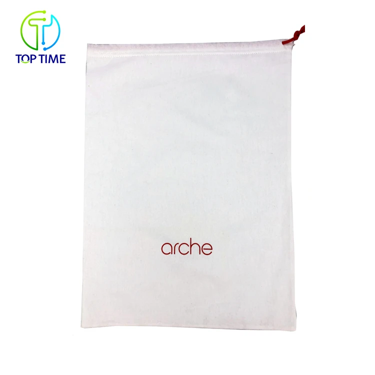 Organza small white blank cotton canvas drawstring bag with custom logo