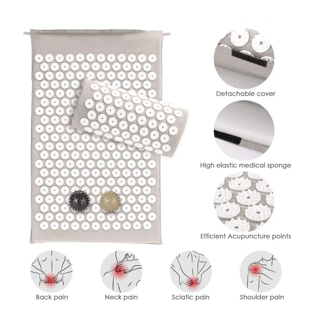 DECELEVEN Wholesale Custom Printed Needle Acupressure Healthy Mat Acupuncture Mat Massage Mat Yoga Pilates