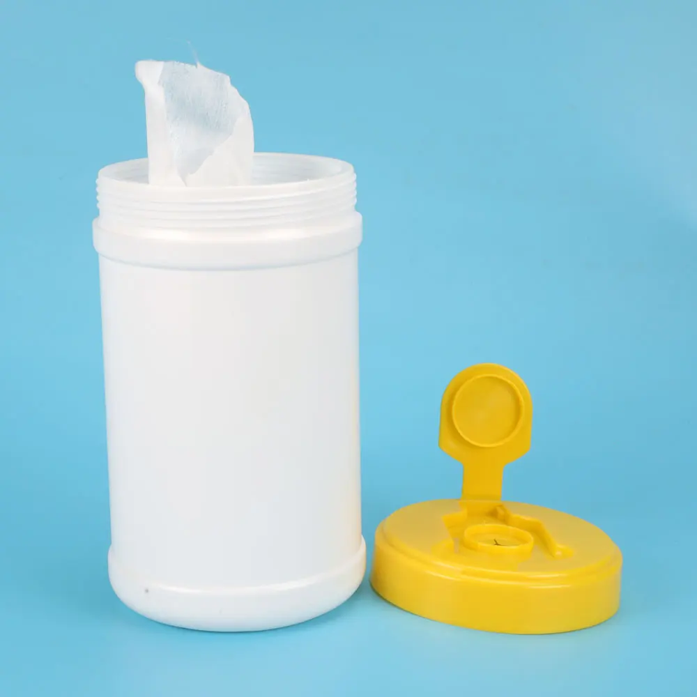 45 г/кв. М, перфорированные Нетканые сухие салфетки из спанлейса в канистре для влажных салфеток