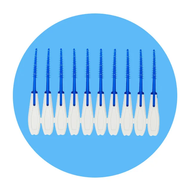 China factory made hot selling wholesale oral care Rubber interdental brushes soft