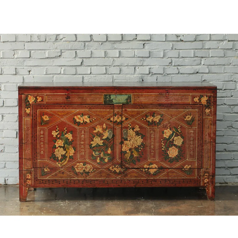 2023 Новое поступление глянцевая мебель из переработанного дерева антикварная монгольская для гостиной