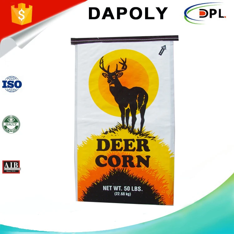 Custom Design 5kg10kg 25kg Pp Woven Grain Sack Bag Durable Bopp Laminated Woven Bag