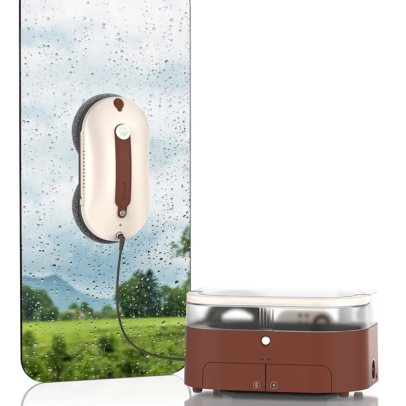 Home cleaning appliances automatic water spray wireless window washer ultra thin glass cleansing robot for windows