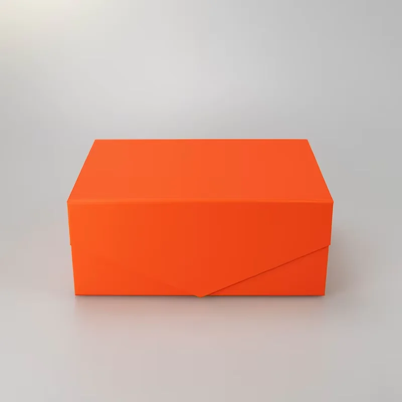 RTS Multicolor flip folding box spot wholesale folding gift box colorful white creative V-shaped gift box