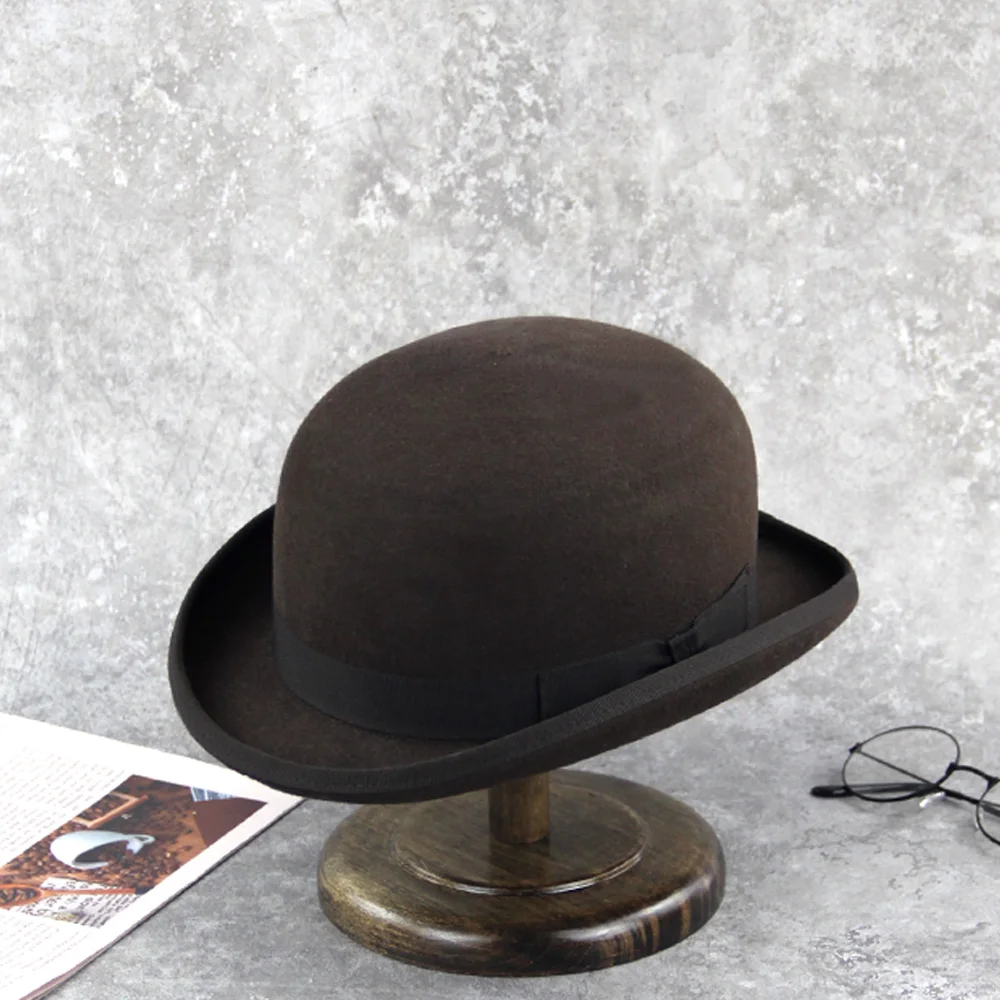 LiHua Wholesale Price Round Top Bowler hats Men Custom Bowler Hats Hard Hat