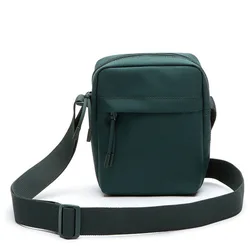 Легкая Регулируемая наплечная сумка-мессенджер с вышитым логотипом из полиэстера, мужская сумка через плечо