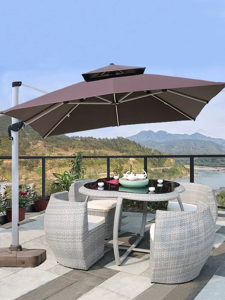 Outdoor PE plastic round gray space saving furniture garden rattan table and chairs sets