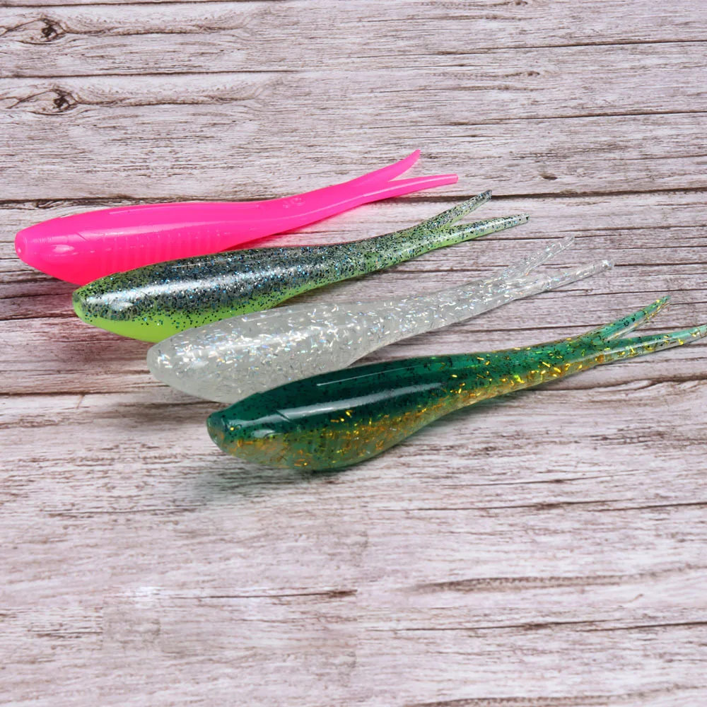 Top Right  S020 120mm 10g TPR Soft Plastic Fishing Lure Forktail Soft Swimbait Soft Swimbait Shad Bait Forkail Minnow