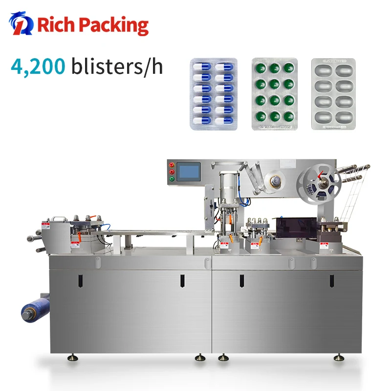 DPP Auto 160 Aluminum Plastic Pharmacy Medical Sealing Forming Blister Packing Machine For Medicine Pack Capsule Tablet