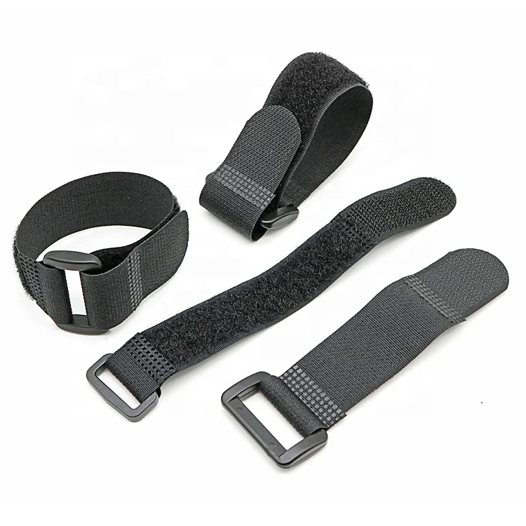 stick strong Self-Gripping adhesive double side adjustable nylon hook and loop Fastener Tape Cable Ties strap with buckle