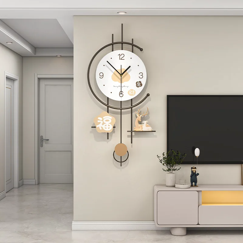 Nordic Living Room Wall Clock Fashion Home Watch Personality Creative Wood Clock Simple Modern Watch Art Quartz Clocks