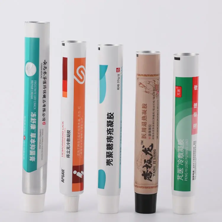 Customized empty soft plastic tube hemorrhoid ointment laminated tube body lubricant packaging PE tube manufacturer