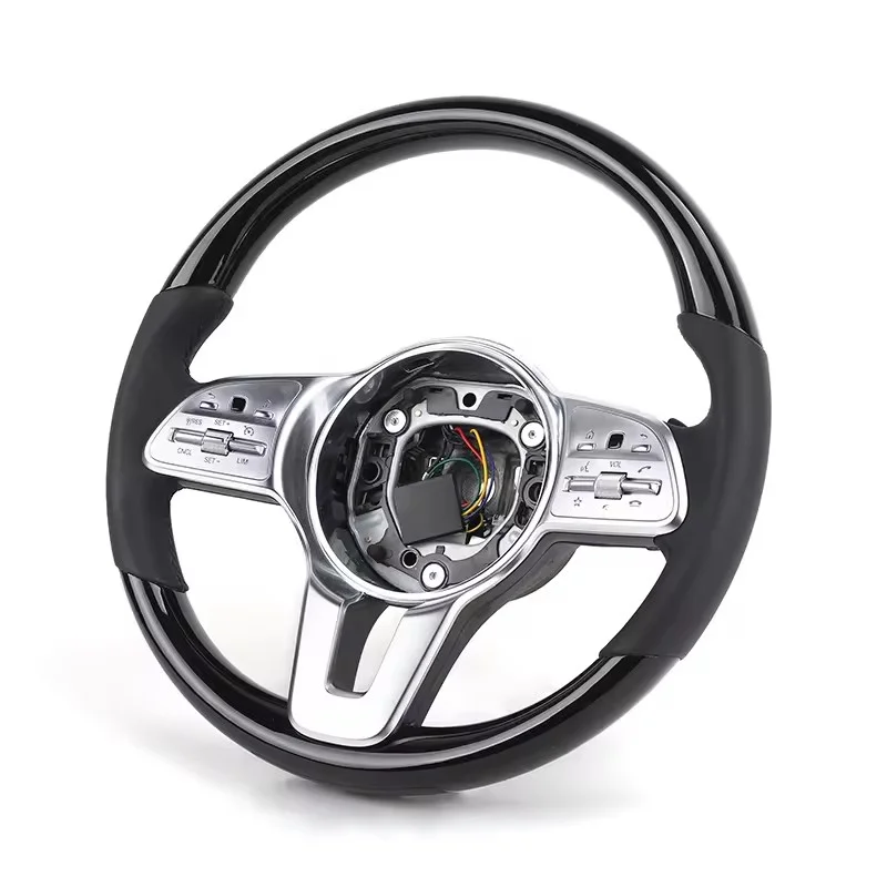 Черное кожаное деревянное Рулевое колесо для Mercedes Benz C Class W205 C205 W247 W177 W253 W188 W293