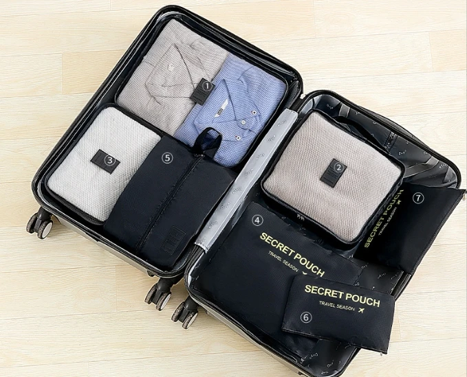 Factory Wholesale Lightweight Suit Travel Luggage Clothes Organizer Bags 3 Packing Cubes Travel Bag