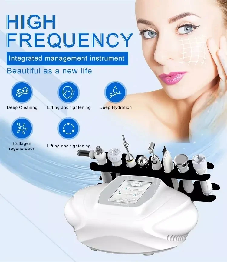 Customized Newface High Frequency 8 in 1 Facial Machine Multi-Functional Beauty Equipment