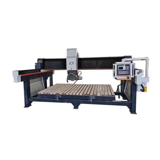Jcxstone гранитная мраморная CNC фрезерная и режущая мостовая пила инфракрасная кварцевая 5 осевая плитка задняя брызговочная машина Cnc