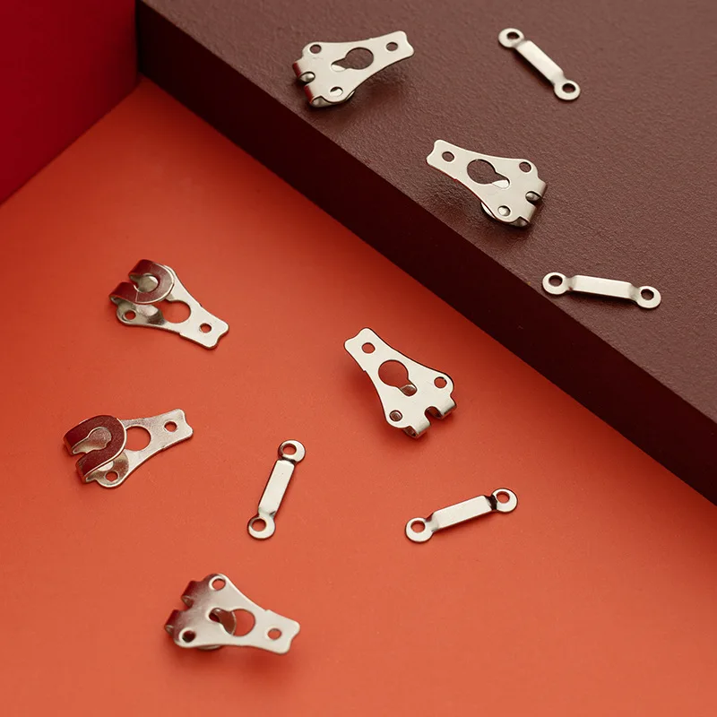 Factory custom Metal brass small trouser hook and bar for pants sewing trouser hooks and bars