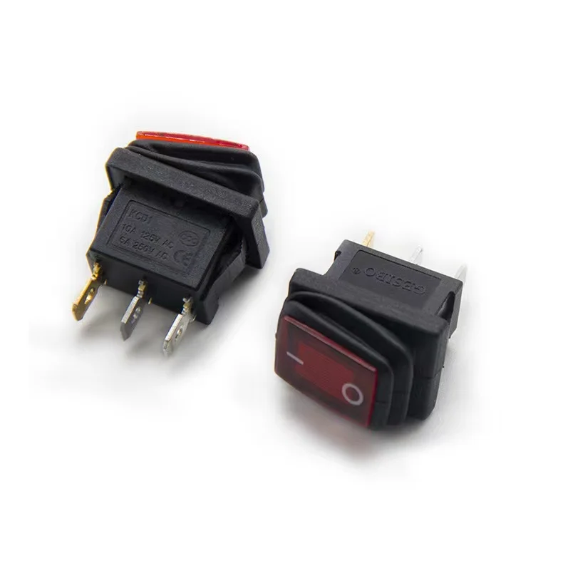 KCD4-201NC 15/30A 250VAC DPST 2 Position Waterproof t125 rocker switch
