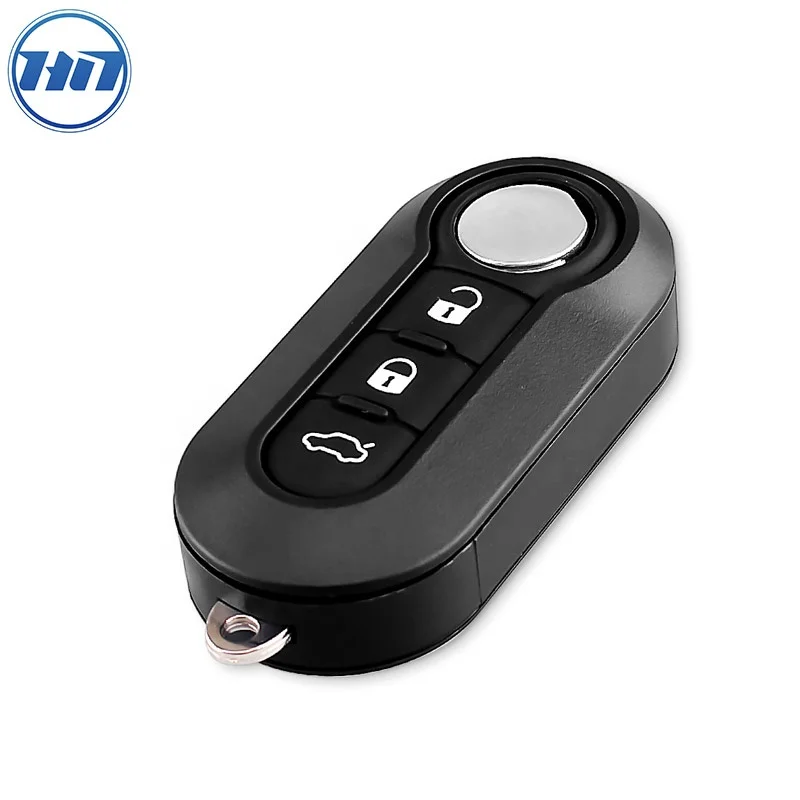 Складной пульт дистанционного управления с 3 кнопками, корпус для автомобильного ключа, чехол, брелок для сигнализации без ключа для Fiat 500 Panda Punto Bravo