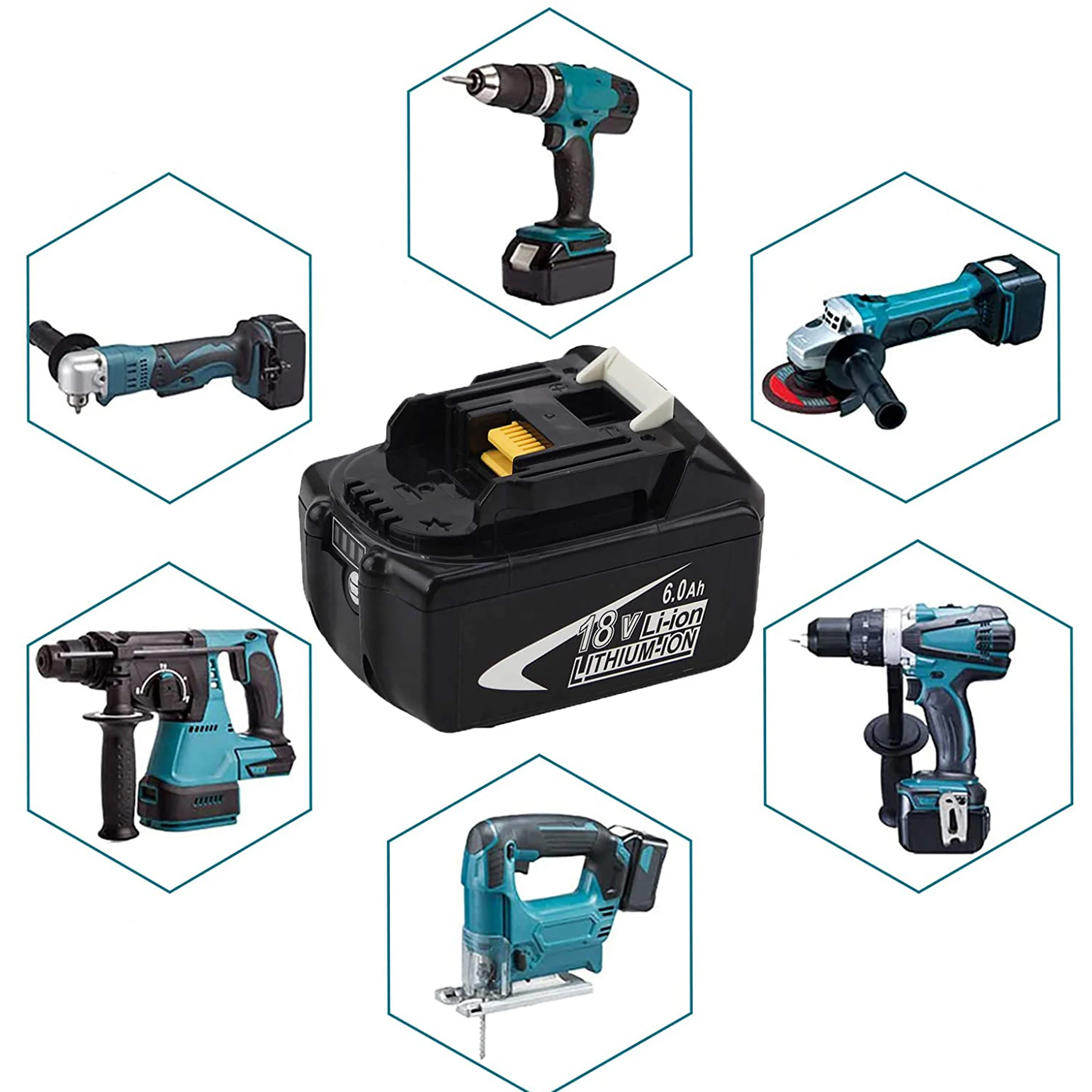 Оптовая продажа совместимый аккумулятор makita 18650 3ah 4ah 5ah 6ah 18v для 14 4 вольт