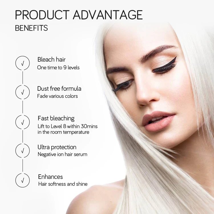Best Organic Hair Bleaching Powder Manufacturer Offer Bulk Bleaching Decolorant Blonder Powder