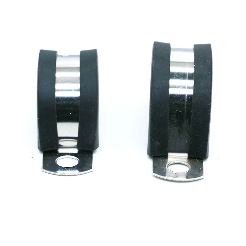 304 Stainless Steel Rubber Lined P Clips R-Type Pipe Clampcable Mounting Hose Pipe Clamp Hose Clamp Fixed Clamp Pipe Bracket