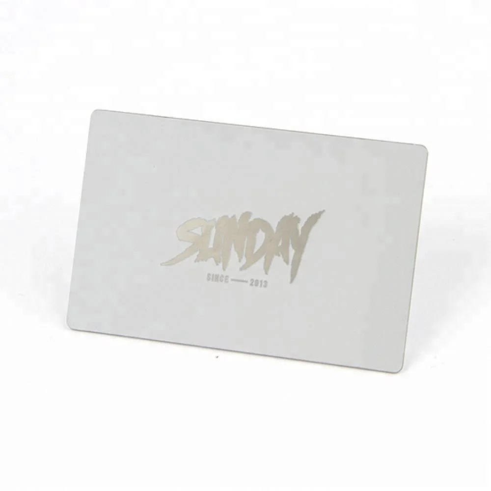 Metal blank business card stainless steel loyalty cards