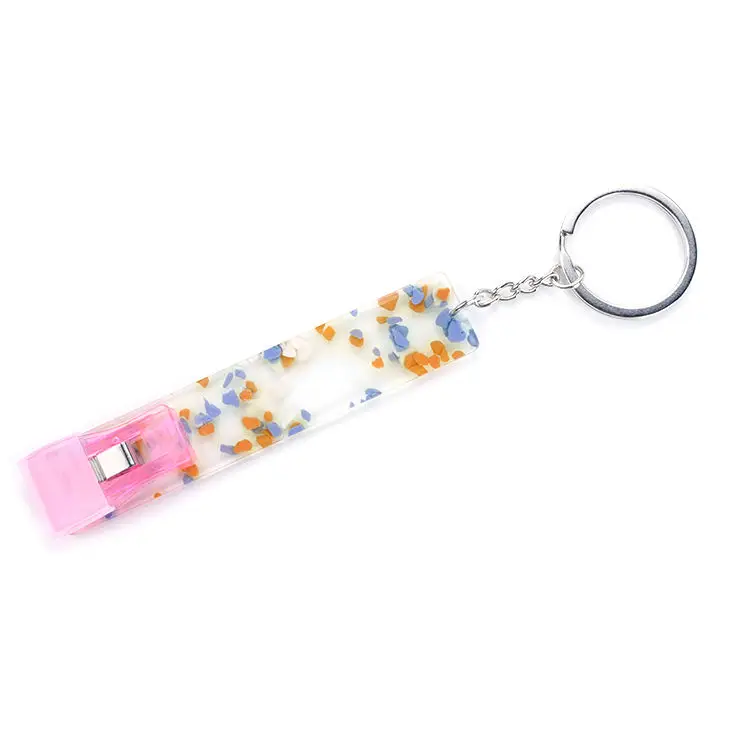 Newest Acrylic Card Grabber NoTouch ID Puller ATM Bank Card Puller with Pompom Keychain
