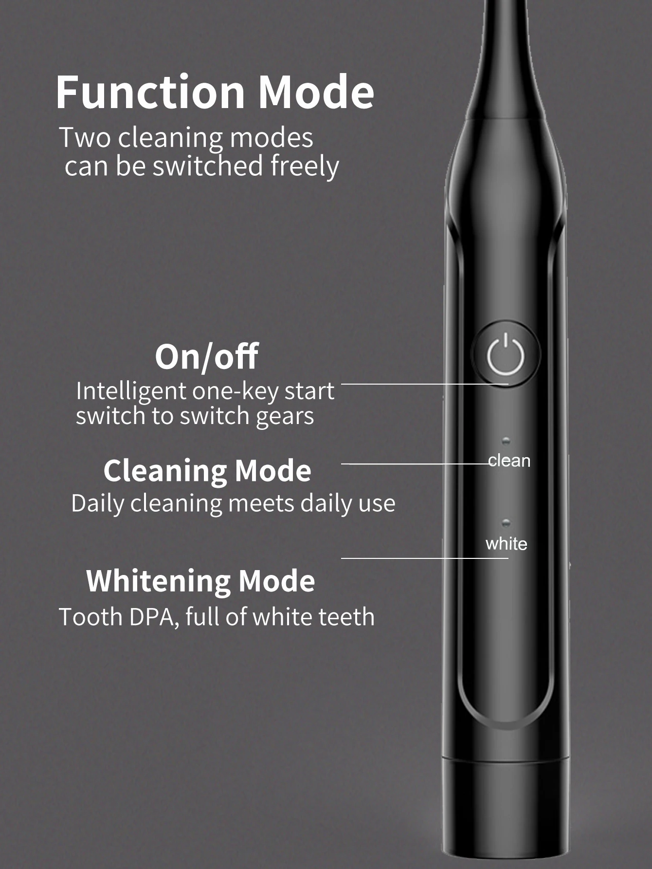 G8 Hot Sale Professional Oral Care Machine travel waterproof Battery Powered Sonic Electric Toothbrush