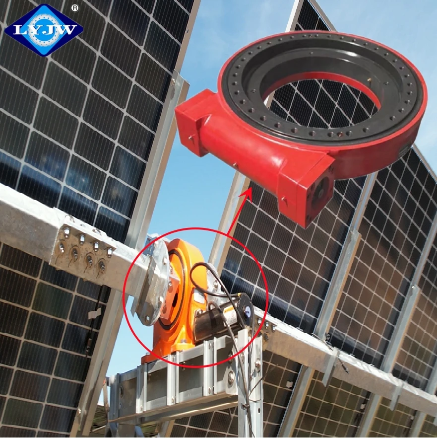 Luoyang JW Waterproof IP65 IP66 SE7 Slewing Drive Worm Drive Solar Tracker Enclosed Dual Axis Motor For Solar Panel