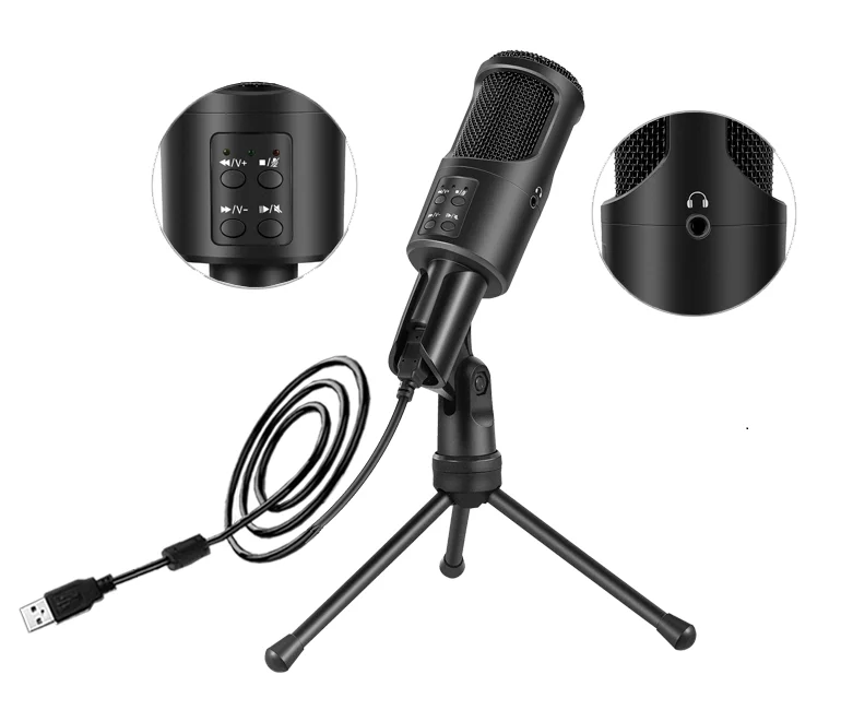 Профессиональный конденсаторный микрофон USB микрофон для студийной записи, игровой микрофон для майка подкаста