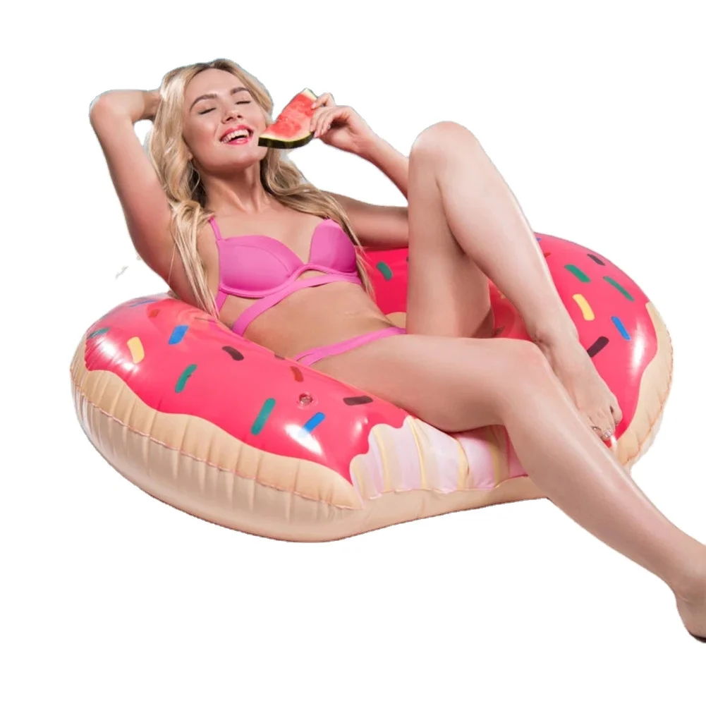 Inflatable Swimming Ring Donut Pool Float for Adult Kids PVC Swimming Mattress Rubber Ring Swimming Pool Toys Water Seat