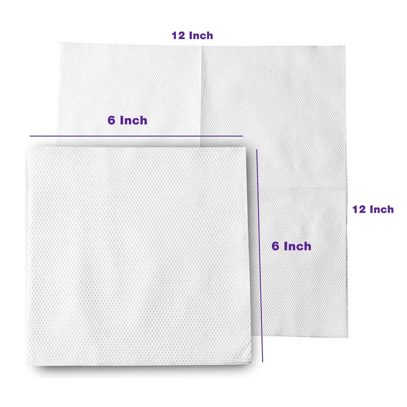 Disposable tissue paper for wedding beverage 1-ply absorbent printed cocktail paper napkins & serviettes white lunch napkins