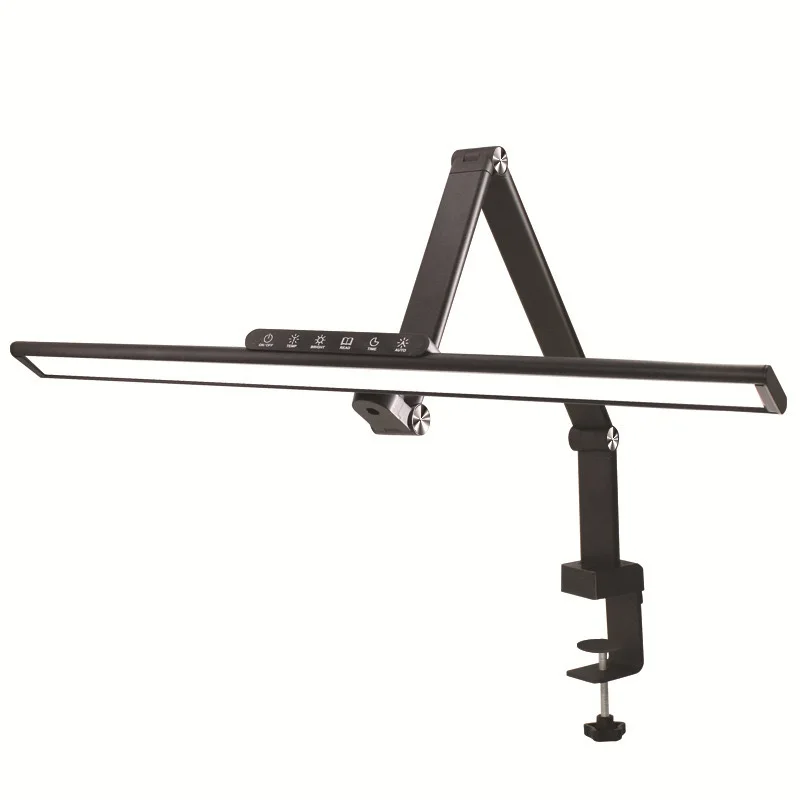 Arm Folding Rechargeable Reading Light Led Clamp Dimmable Clip-on Working Table For Computer Desk Lamp With Metal Clamps