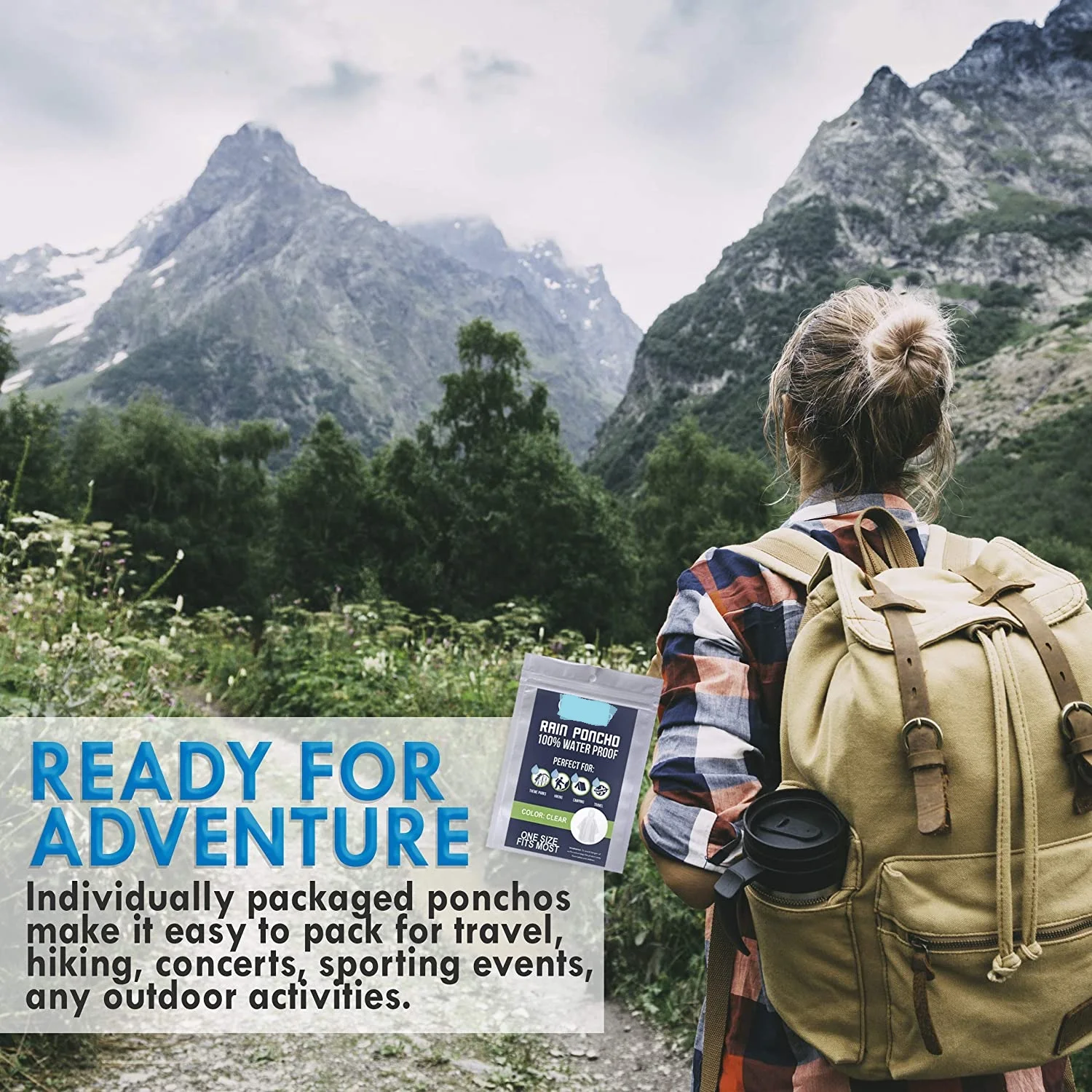 Super thin small pocket disposable vacuum bag wallet rain poncho