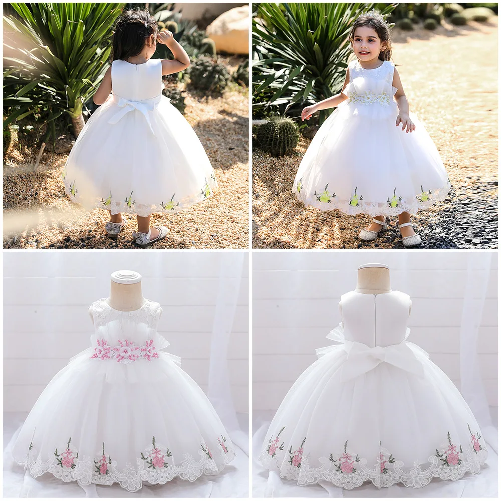 2022 Princess design Baby Girls Party wedding Ball Gown flower dresses for Children