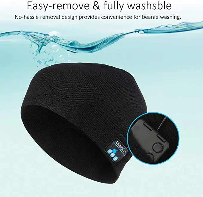 2022  Sport Hats Custom Wireless Music Hat Beanie With Earphone Bt Headphones Beanie Hat