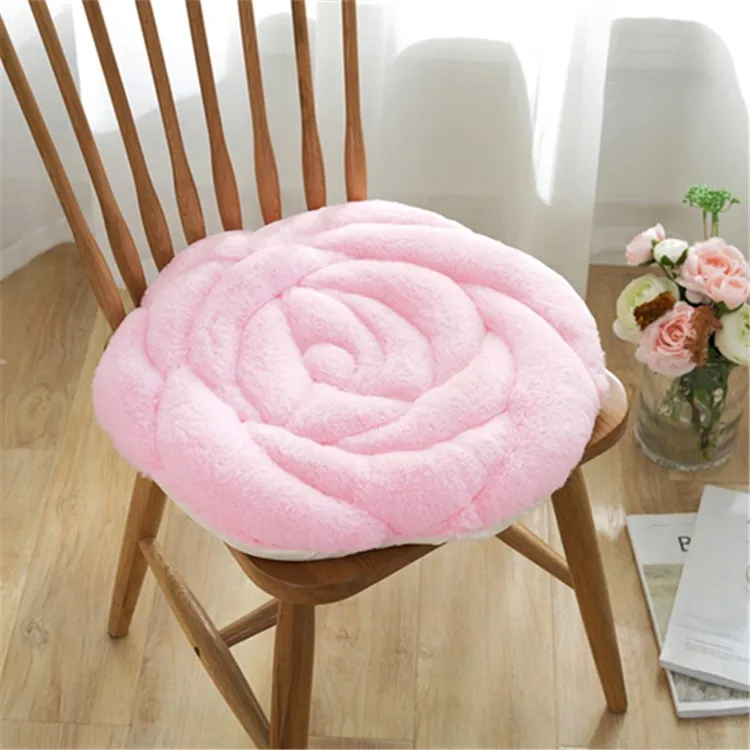Home Super Soft Velvet Chair Flower Cushion Floor Seat Cushions Anti Slip Bottom Warm Playroom Pads for Kids Adults