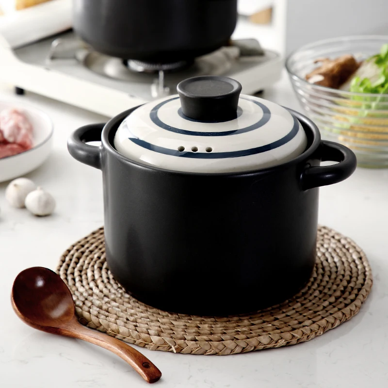 New Arrival Food Steamer Casserole Gas Stove Ceramic Heat Resistant Kitchen Household Ceramic Casserole