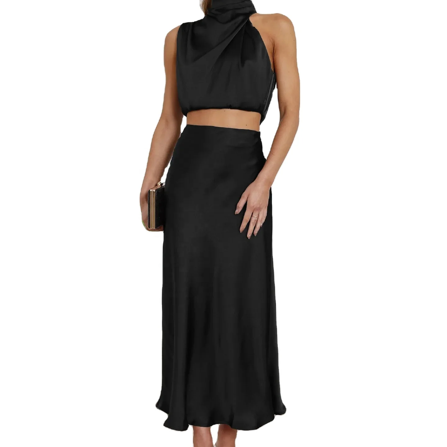 New V-neck sleeveless sexy socialite lace-up dress backless fashion skirt wholesale