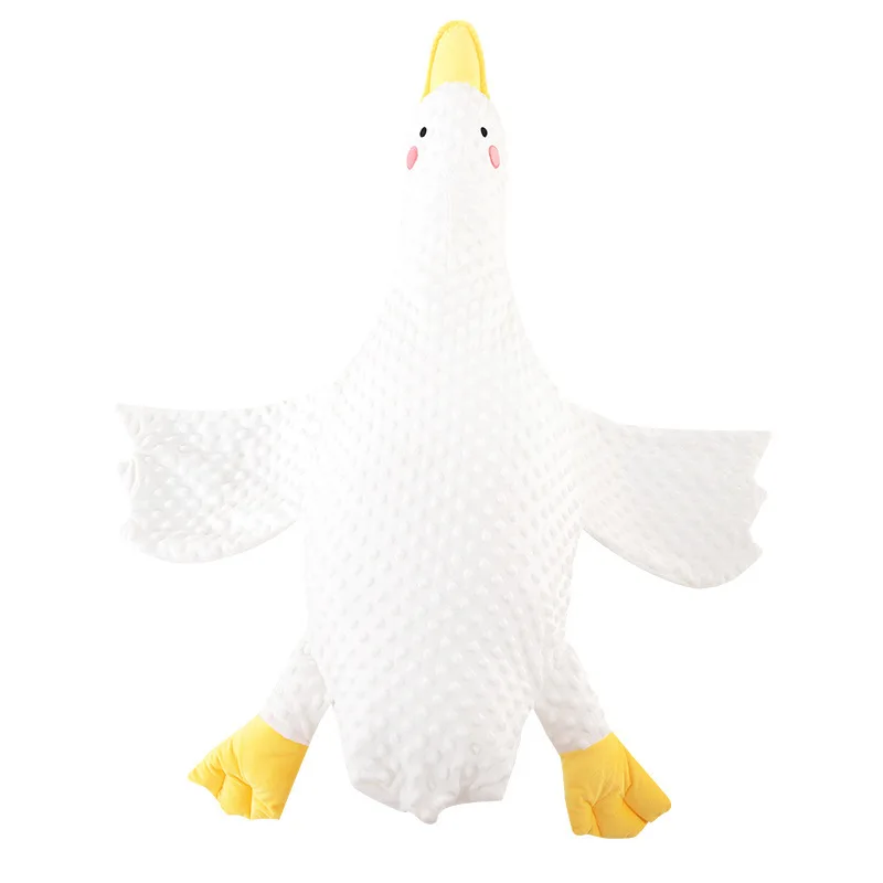 giant fluffy white goose plush toys sleep pillow cute animal stuffed big goose shape pillow floor plush baby toys for gift