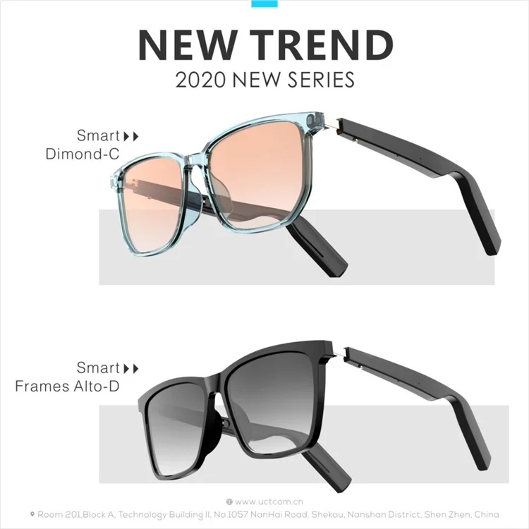 New Arrival Fashion Sunglasses Newest 2020 BT Glasses Calling Smart Sunglasses With TWS Headphone