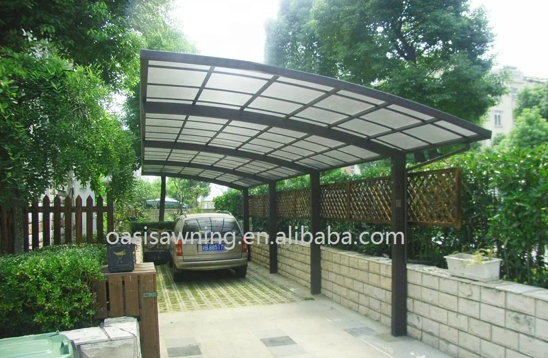 Strong and sturdy solar used camping car roof tent garage with all-aluminum frame and solid polycarbonate carports for sale