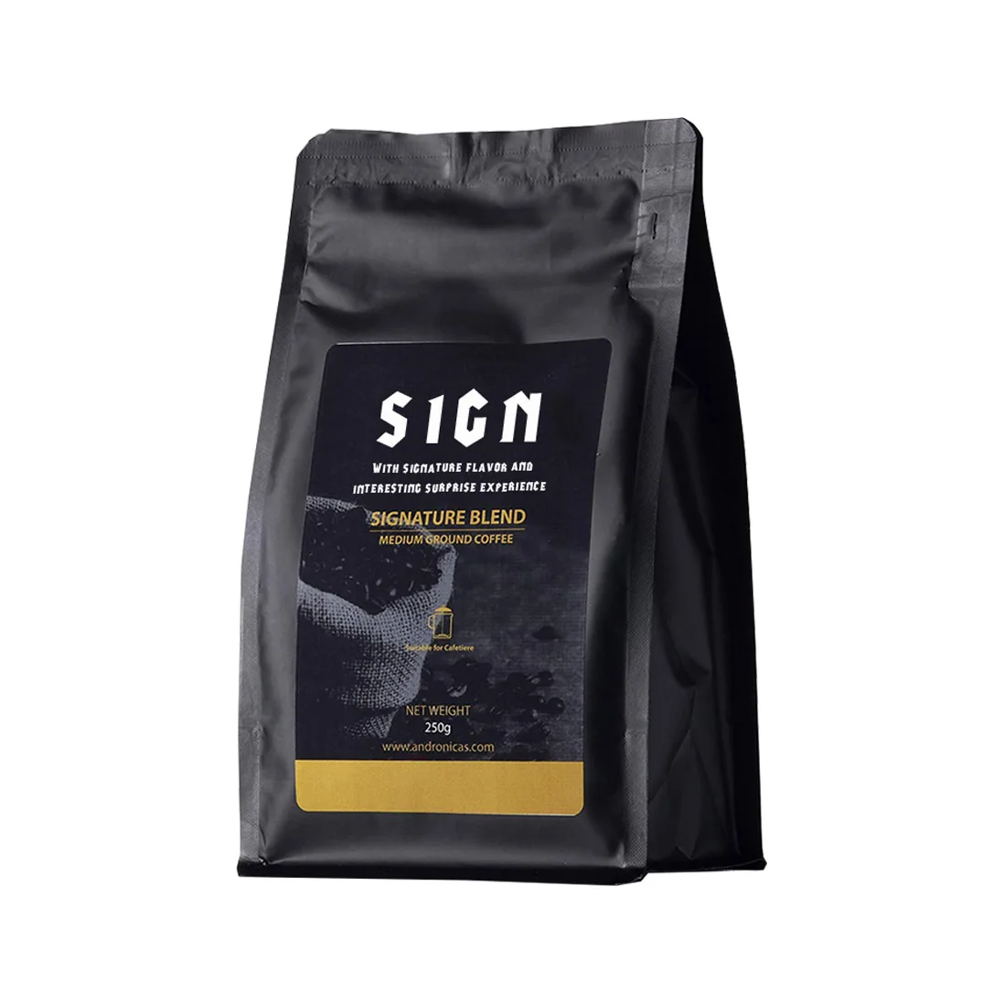 Waterproof Dampproof Custom Bottom Matte Black Resealable Zipper Bag Printing Logo Coffee Beans Packaging Bags With Valve