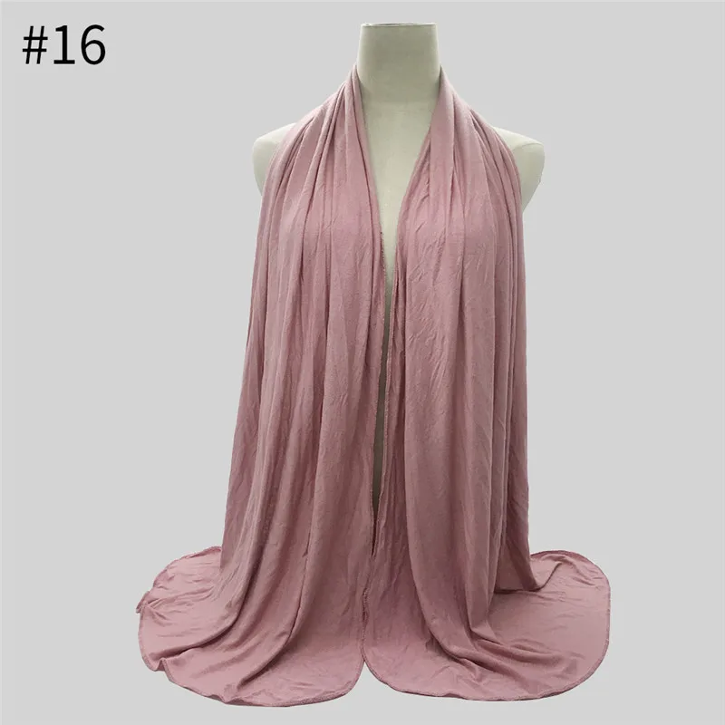 Hot Selling High Quality big size Jersey Scarf Stretchy Hijab Plain Head Scarves Wholesale Women Stoles Jersey Cotton Hijab